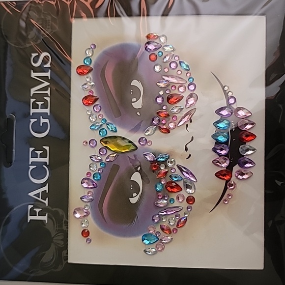 Face Gems 3D Crystal Colorful Acrylic Rhinestone Sticker Reuseable Decorations 6 - Picture 4 of 4